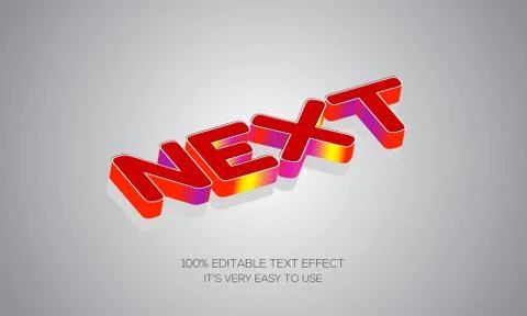 Next editable stylish text effect, Realistic 3d blood text effect Stock-Illustration