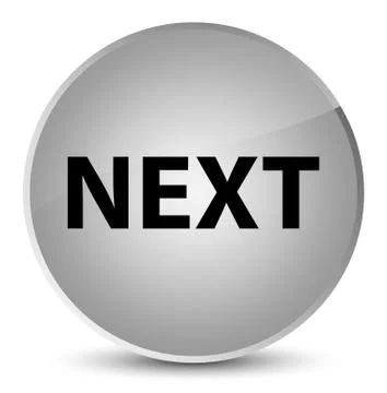 Next elegant white round button Illustrazione stock