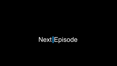 Next Episode text animation on black background Stock Footage 271339718
