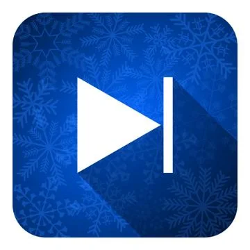 Next flat icon, christmas button. Stock Illustration