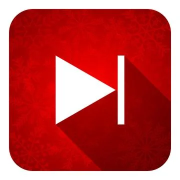 Next flat icon, christmas button. Stock Illustration