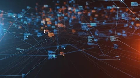 Next-Gen Cloud Computing Network Infrastructure Digital Transformation Systems  Stock Footage 303463032