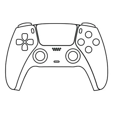 Next Gen Controller Line Art Vector Stock-Illustration