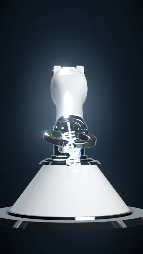 Next-gen medical robot performing DNA scan, Vertical 9:16 4K 库存影片 337439917