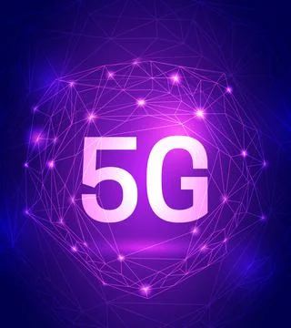 Next generation 5G highspeed internet connection Stock Illustration