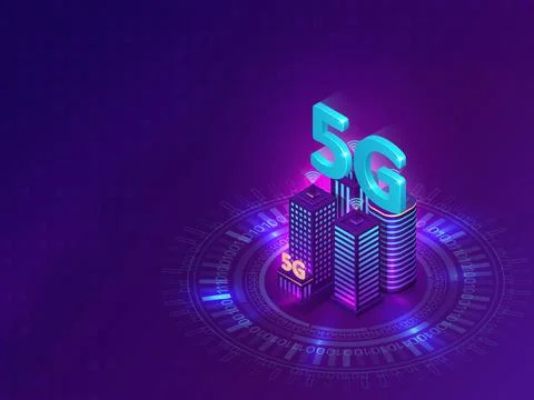 Next generation 5G highspeed internet connection Stock Illustration
