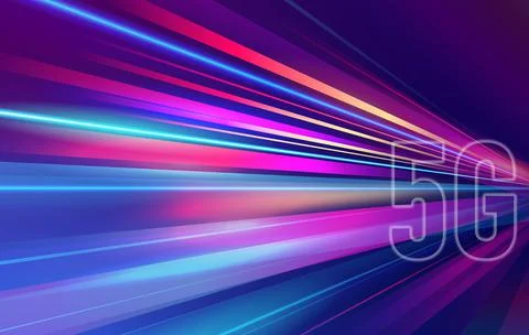Next generation 5G highspeed internet connection Stock Illustration