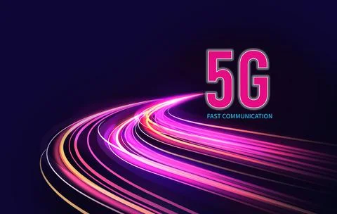 Next generation 5G highspeed internet connection Stock Illustration