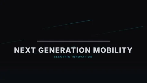 Next Generation Mobility Concept Text Overlay on Black Background Stock Footage 336805513