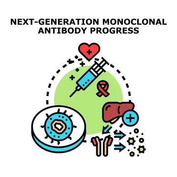 Next generation monoclonal antibody progress for health and therapy Ilustración de archivo
