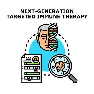 Next generation targeted immune therapy personalized treatment concept Stock Illustration