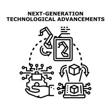 Next generation technological advancements innovating future solutions Stock Illustration
