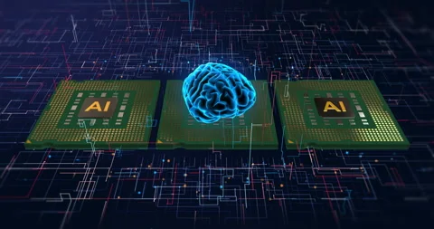 The Next Generation of Technology: Artificial Intelligence and Computer Chips Stock Footage 238773915
