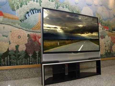 Next generation video games on big plasma screen next generation video gam... Stock Photos