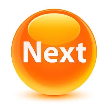 Next glassy orange round button Illustrazione stock
