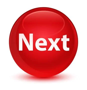 Next glassy red round button 스톡 일러스트