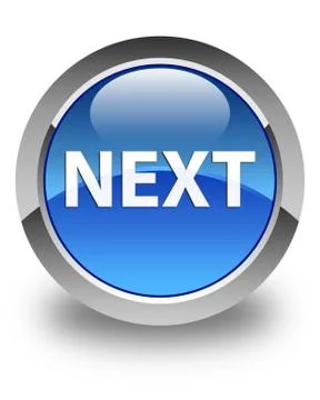 Next glossy blue round button Illustrazione stock