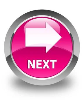 Next glossy pink round button Stock Illustration