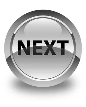Next glossy white round button Illustrazione stock