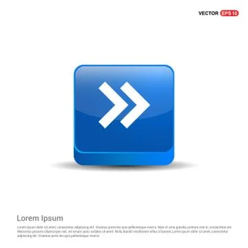 Next Icon - 3d Blue Button Ilustración de archivo