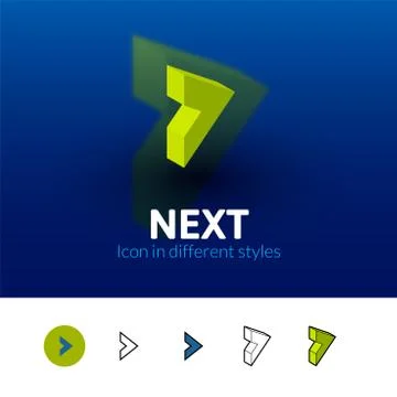 Next icon in different style 스톡 일러스트
