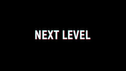 Next level animation of looped text glitch video game screen effect Stock Footage 313060781