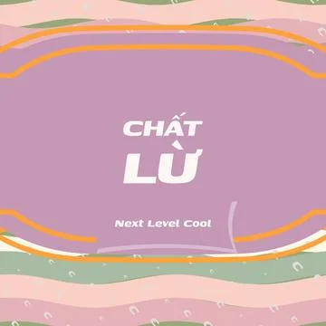 NEXT LEVEL COOL written in Vietnamese lettering artwork in pastel rose peach ton Stock Illustration