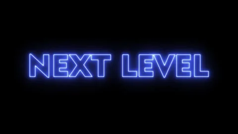Next Level glowing neon text animation 動画素材 277014451