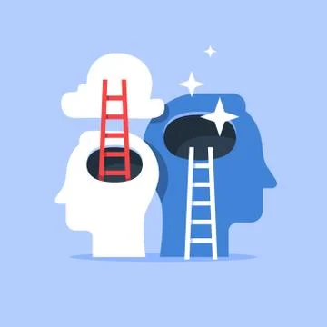 Next level improvement, training and mentoring, self esteem and confidence Stock Illustration