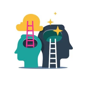 Next level improvement, training and mentoring, self esteem and confidence Stock Illustration