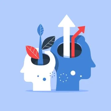 Next level improvement, training and mentoring, self esteem and confidence Illustrazione stock