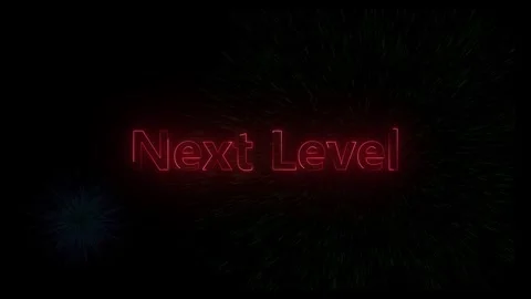 Next level neon text animation with explosive background effects Stock Footage 318099217