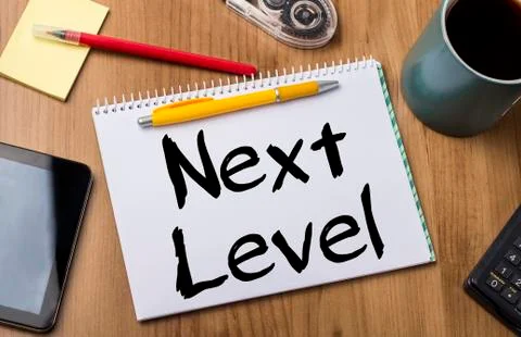 Next Level - Note Pad With Text Stock Photos