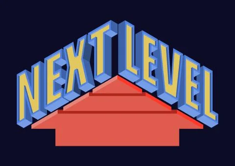 Next Level T-shirt Typography, Vector Illustration Stock Illustration