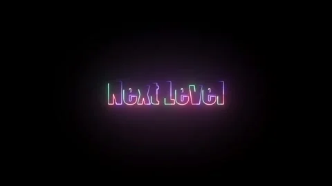 Next Level Text Animation Stock Footage 324811093