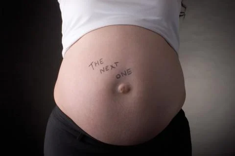 The next one belly Foto stock