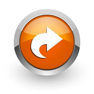 Next orange glossy web icon Stock Illustration