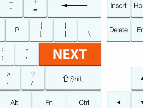 Next orange keyboard button イラスト素材