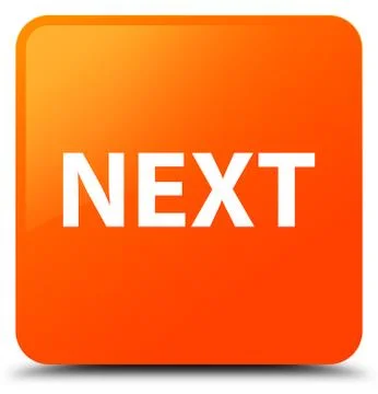 Next orange square button 스톡 일러스트