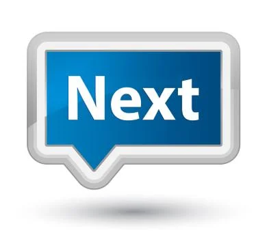 Next prime blue banner button Illustrazione stock