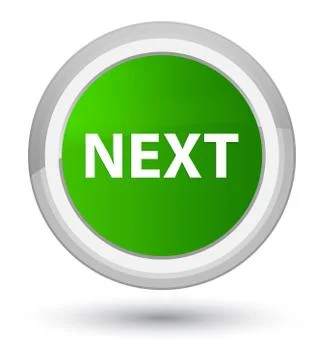 Next prime green round button Illustrazione stock