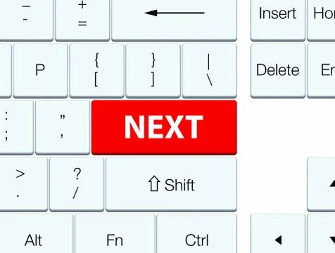 Next red keyboard button 스톡 일러스트