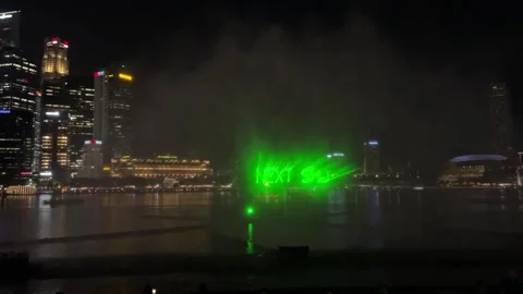 Next Show Schecdule at Marina Bay Sands Singapore Stock-Footage 252055542