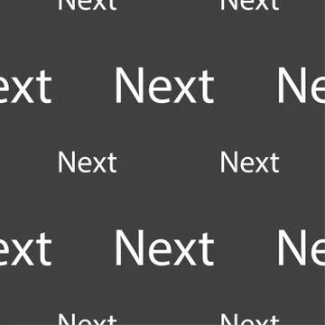 Next sign icon. Navigation symbol. Seamless pattern on a gray background. Vec Illustrazione stock