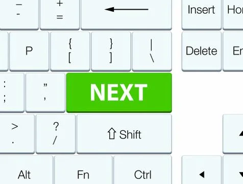 Next soft green keyboard button 스톡 일러스트