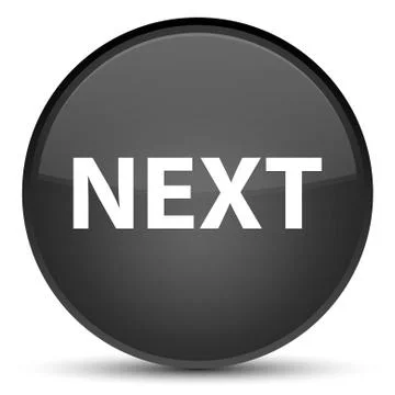 Next special black round button Illustrazione stock