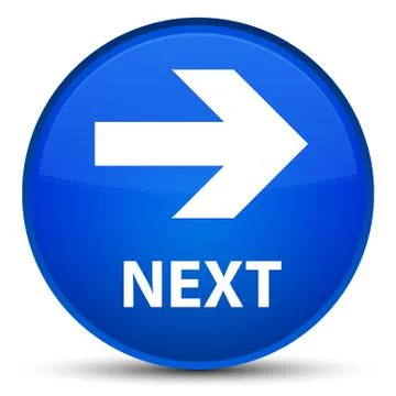 Next special blue round button Stock Illustration