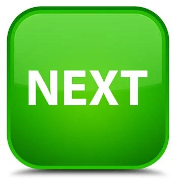 Next special green square button 스톡 일러스트