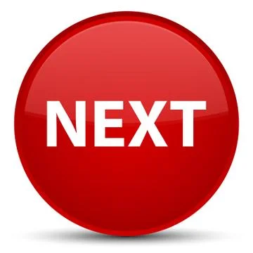 Next special red round button Illustrazione stock
