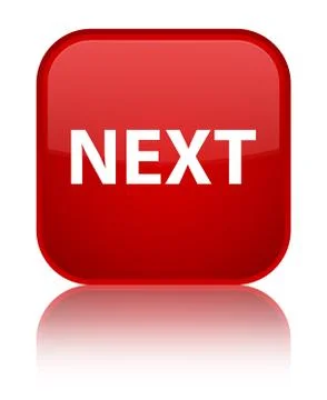 Next special red square button Illustrazione stock